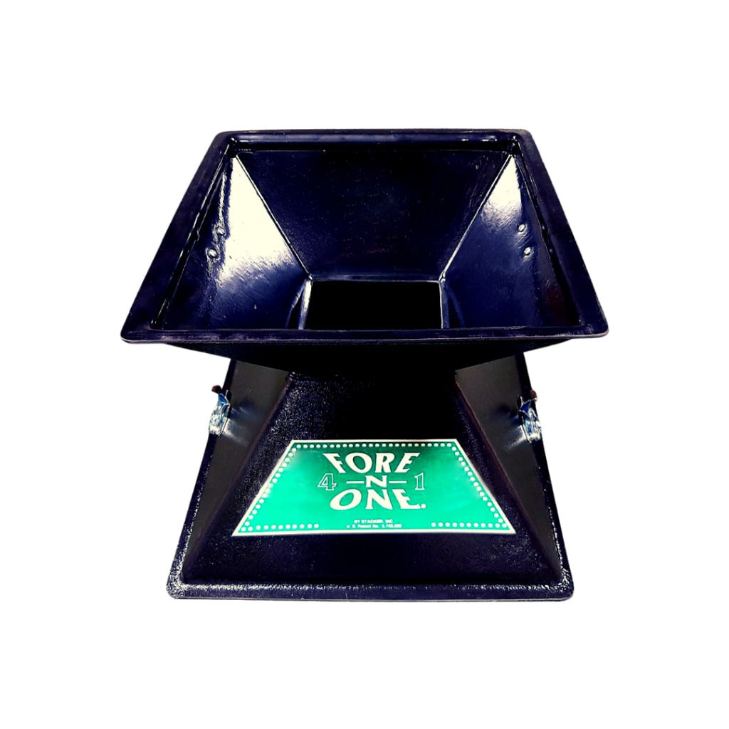 A black bowl with The Fore-n-one® device on it.